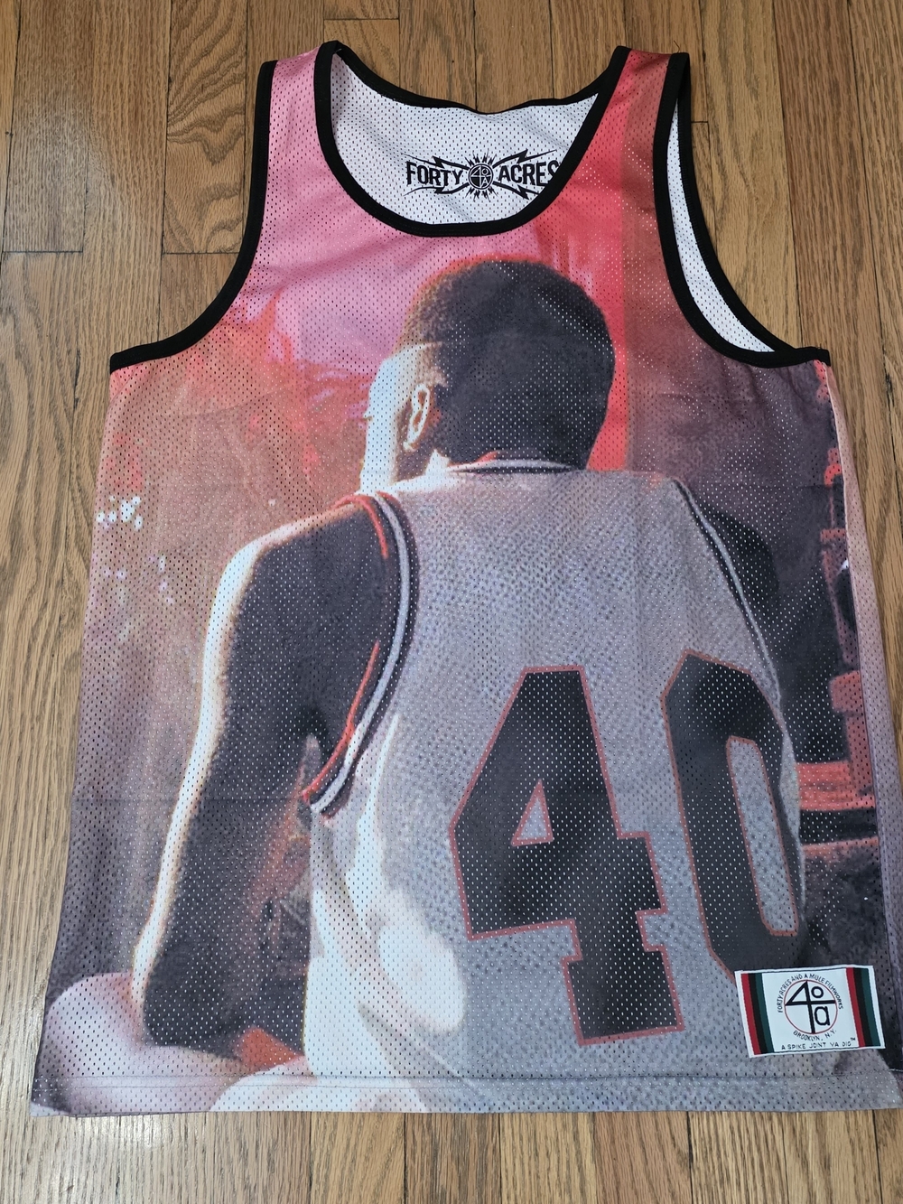 VINTAGE 90s 40 Acres and a Mule Spike LeMen’s Red Graphic Basketball Jersey Tank